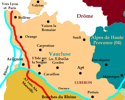 Carte du Vaucluse